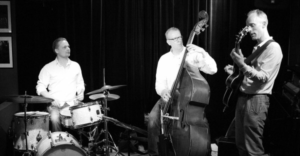 Jacob Fischer Trio: Esben Laub von Lillienskøld, Hans and Jacob at La Fontaine Copenhagen Jazz Festival 2015. Photo: Jens Skou Olsen