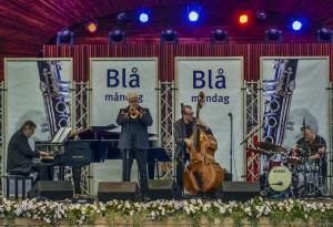 Kjell Öhman Trio with Jan Allan: Kjell, Jan, Hans and Jocke Ekberg at Blå Måndag/Skansen in Stockholm 2014. Photo: Dale Michelsohn