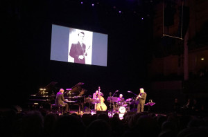 Eddie Daniels Q: Jan Lundgren, Hans, Aage Tanggaard and Eddie at Konserthuset, Stockholm 2016. Photo: Jan Backenroth