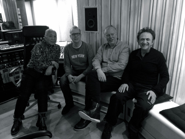 Vladimir Shafranov Trio: Tetsuo Hara/Venus Records, Hans, Bengt Stark and Vladimir CD-recording at OAL-Studio in Stockholm 2015