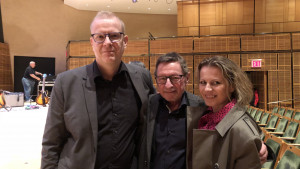 Hans with George and Camilla Mraz at Carnegie Hall New York, USA 2018. Photo: Berit Nygren