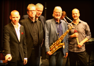 Roger Svedberg Q with Jesper Thilo: Mattias Nilsson, Hans, Bengt Stark, Jesper and Roger at Kulturhuset, Hässleholm 2013