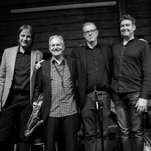 Scott Hamilton Q: Jan Lundgren, Scott, Hans & Kristian Leth at Ladan Farsta 2018. Photo: Kenth Wångklev